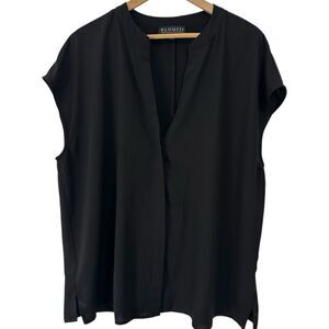 Eloquii Black XL‎ Button Front Cargo Tshirt